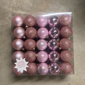 Hobby Lobby pink Christmas ornaments